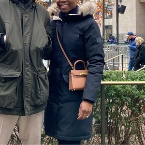 Lauren Ralph Lauren Faux-Fur Trim Hooded Down Coat